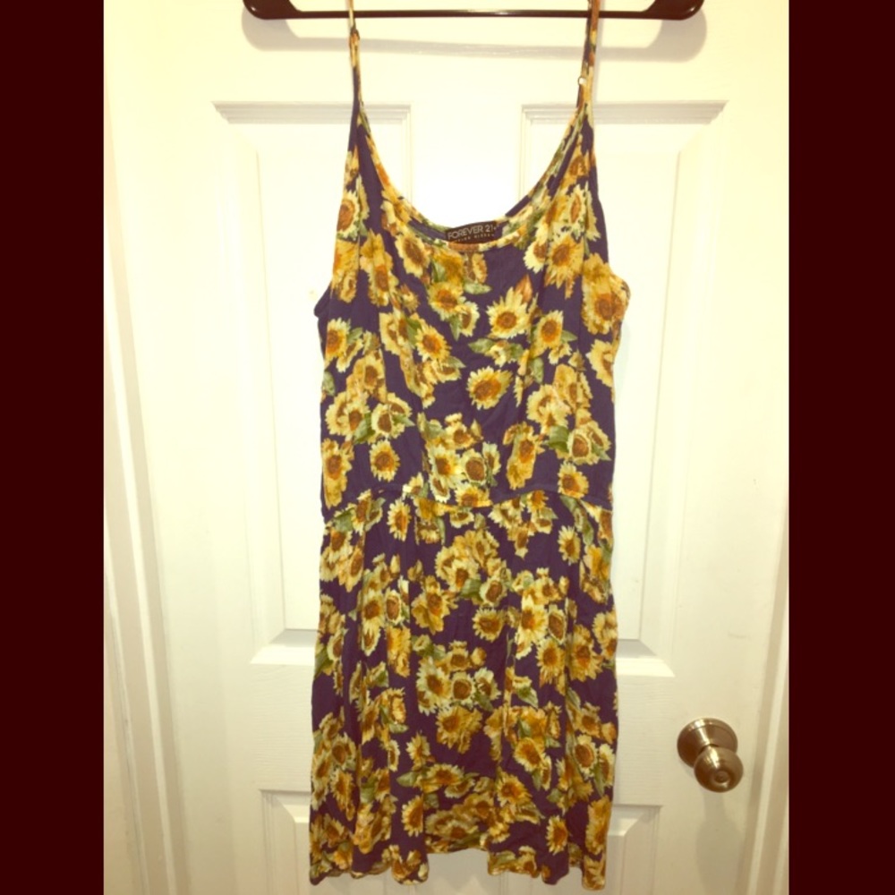 Plus size sunflower summer dress